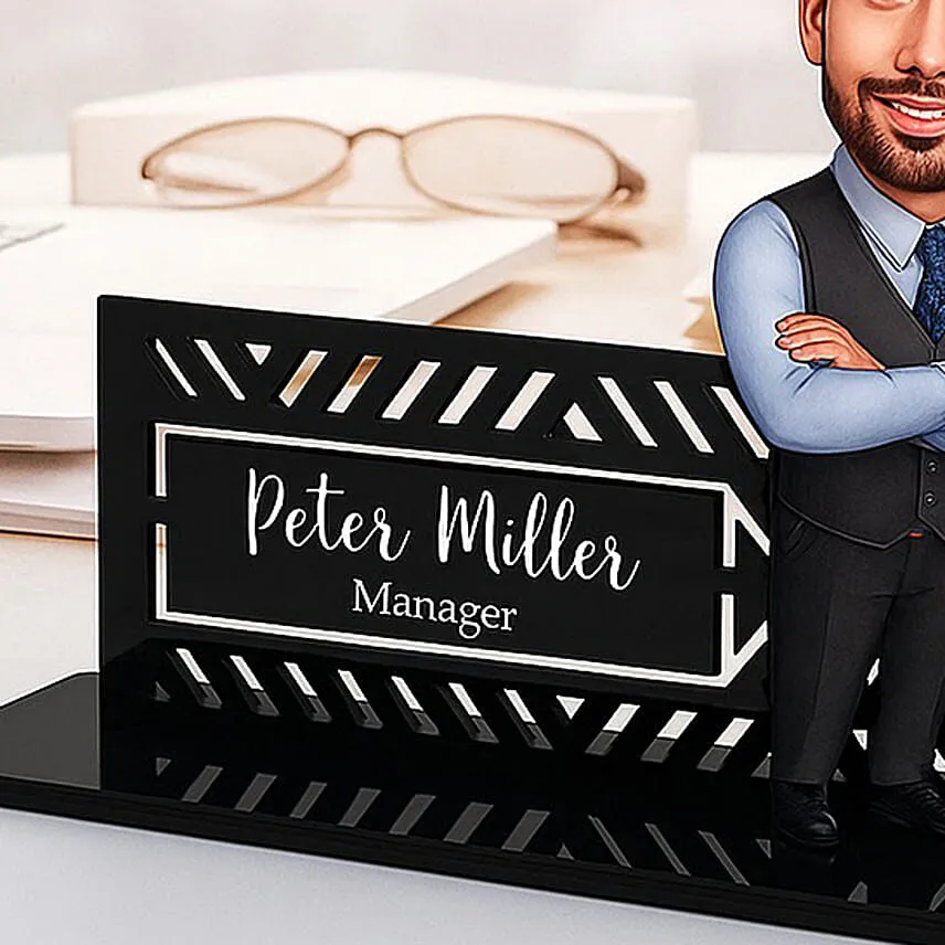 Personalized Name Plate with Caricature