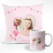 Personalized Mug and Cushion Gift Set for Baby Girl's Special Day