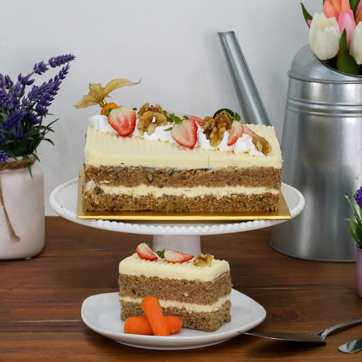 Tempting Carrot Walnut Cake