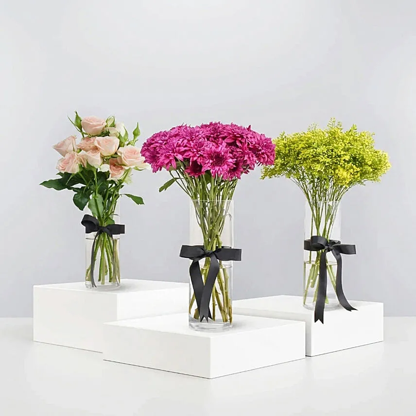 Beautiful Flowers Set of 3