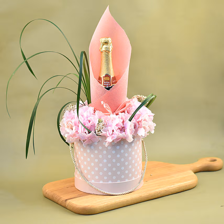 Hydrangea & Sparkling Juice Pink Box