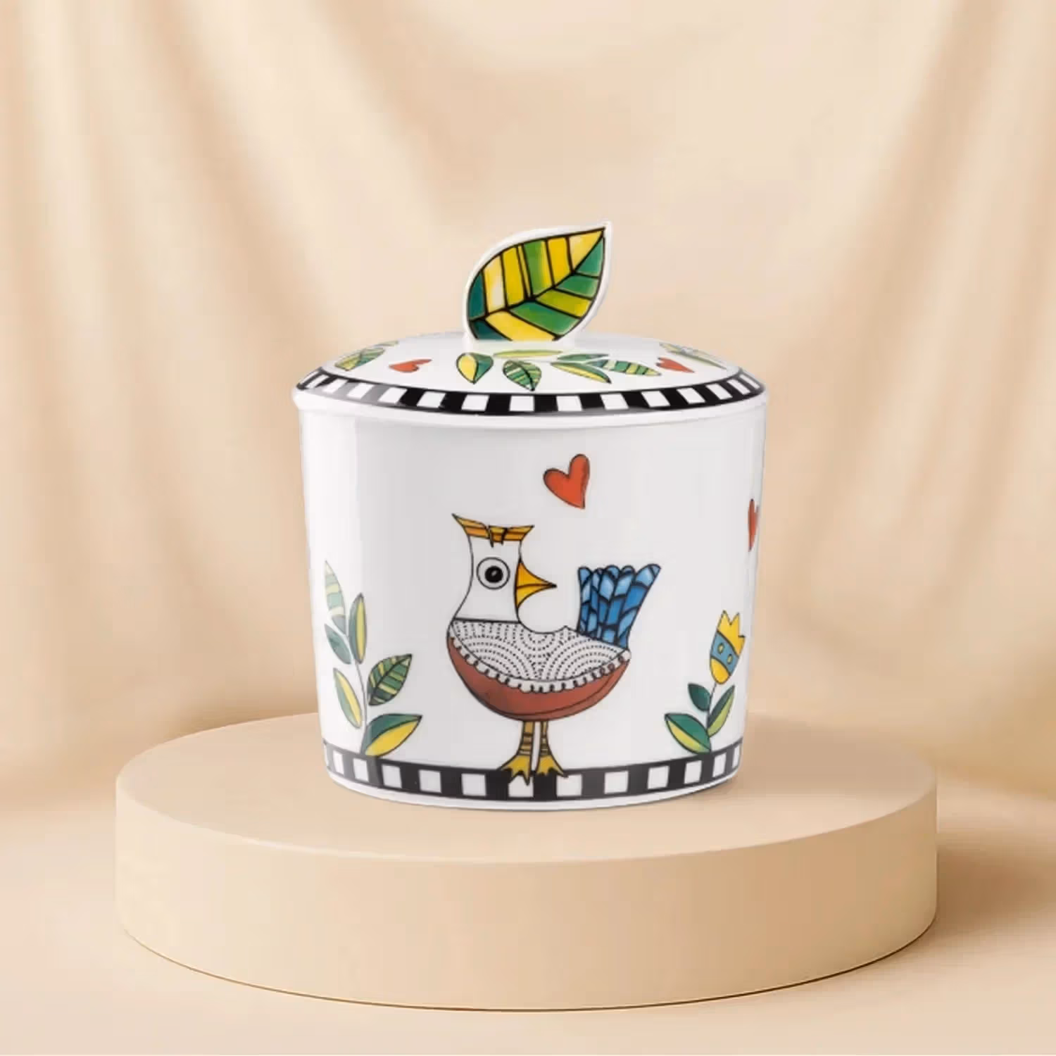 Cocorico Porcelain Espresso Cup Set (6 pcs) with Chic Sugar Bowl - Elegant French Design