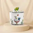 Cocorico Porcelain Espresso Cup Set (6 pcs) with Chic Sugar Bowl - Elegant French Design