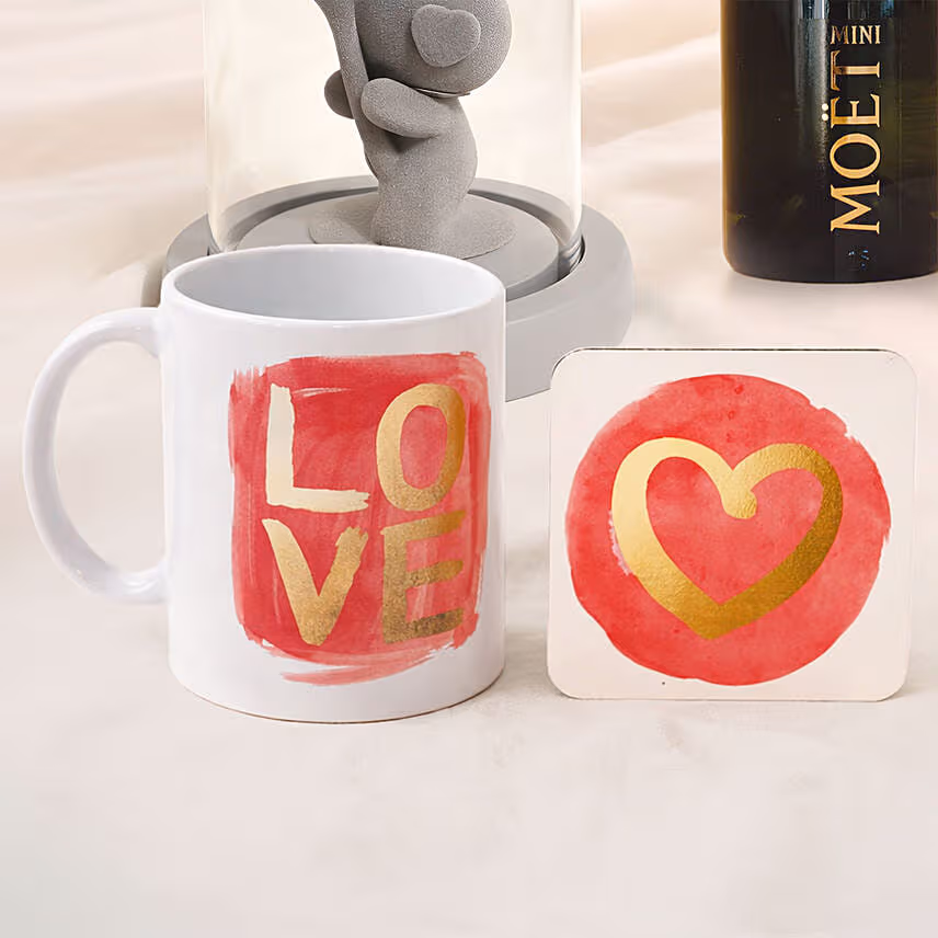 Valentine Gift Set With Wine