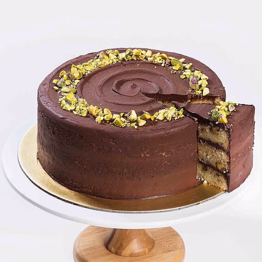 Dark Chocolate Pistachio Cake