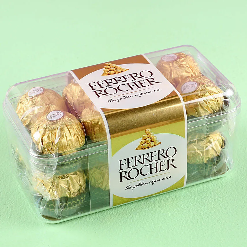 Red Forever Rose With Ferrero Rocher