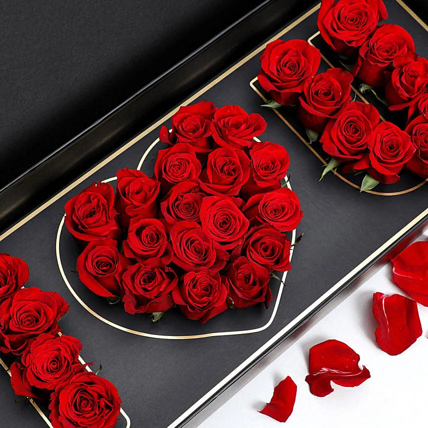 Box of I Love You Roses for Valentines Day
