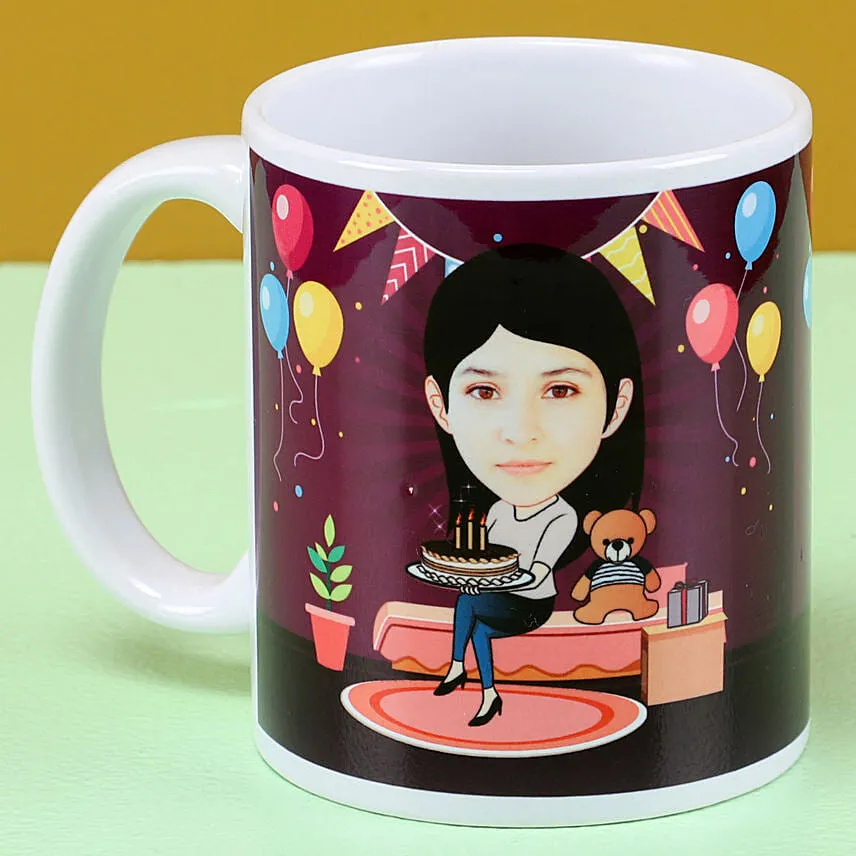 Personalised Birthday Caricature Mug