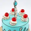 Whimsical Wave Cake with Delightful Decorations - Chocolate