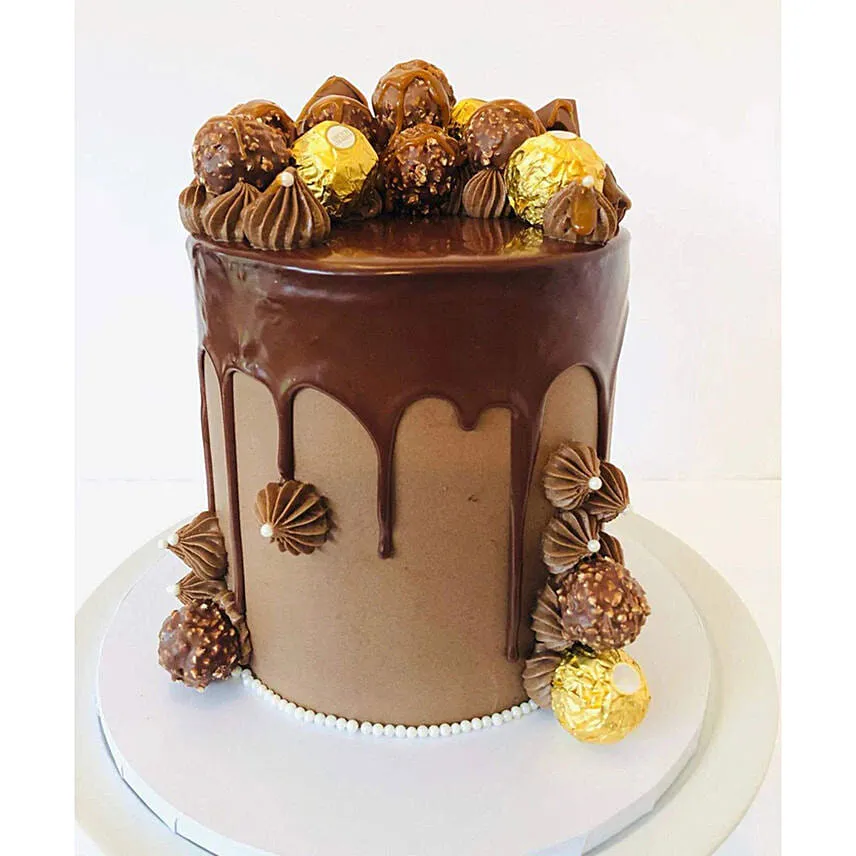 Ferrero Rocher Chocolate Drip Cake