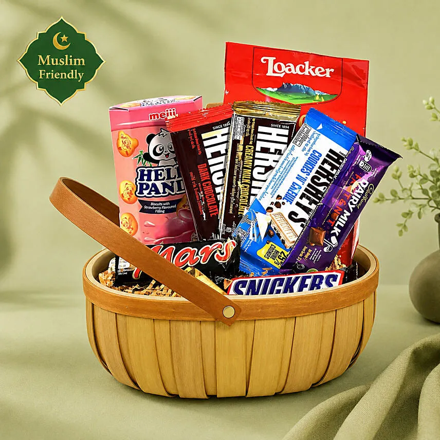 Choco Loaded Wooden Gift Basket