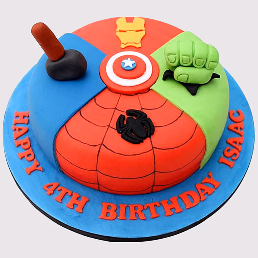 Avengers Special Fondant Cake Black Forest