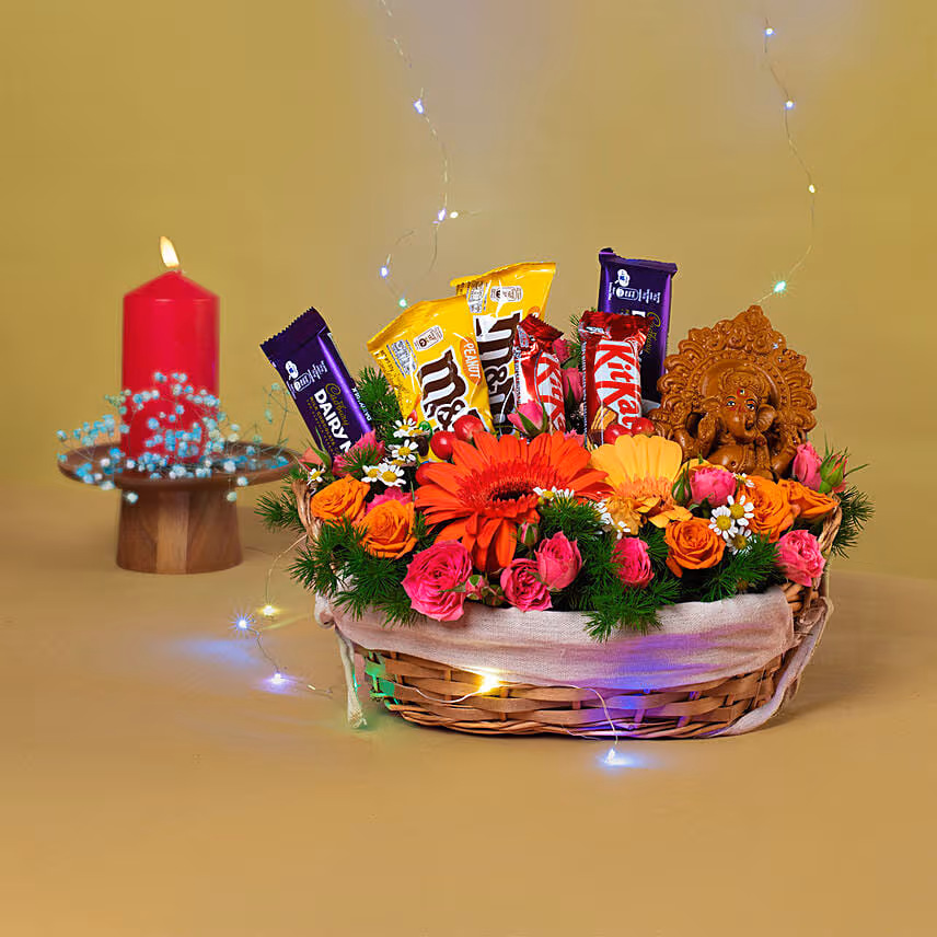 Choco Delight Festive Basket Hamper