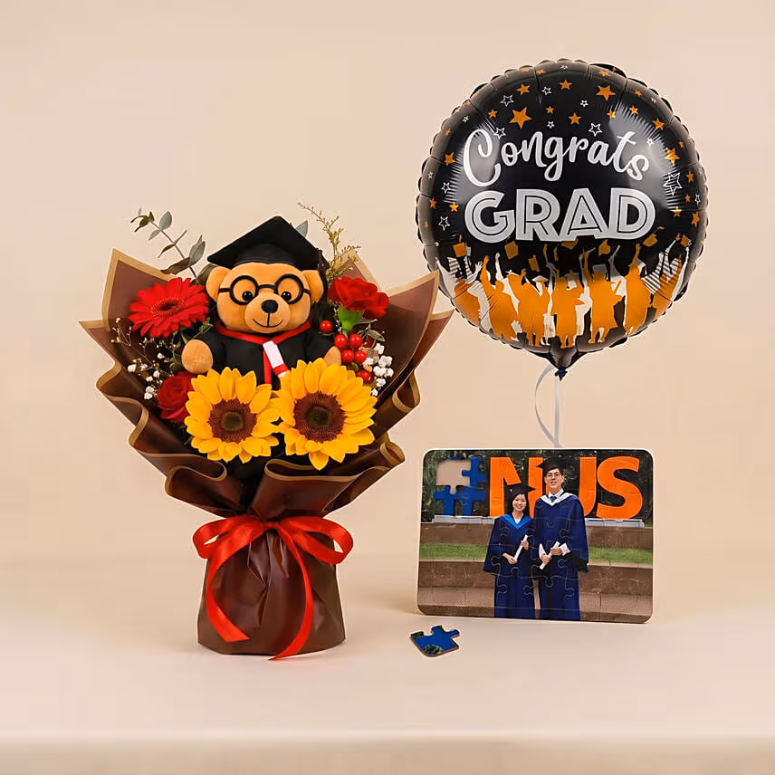 Graduation Jigsaw Puzzle & Flowers