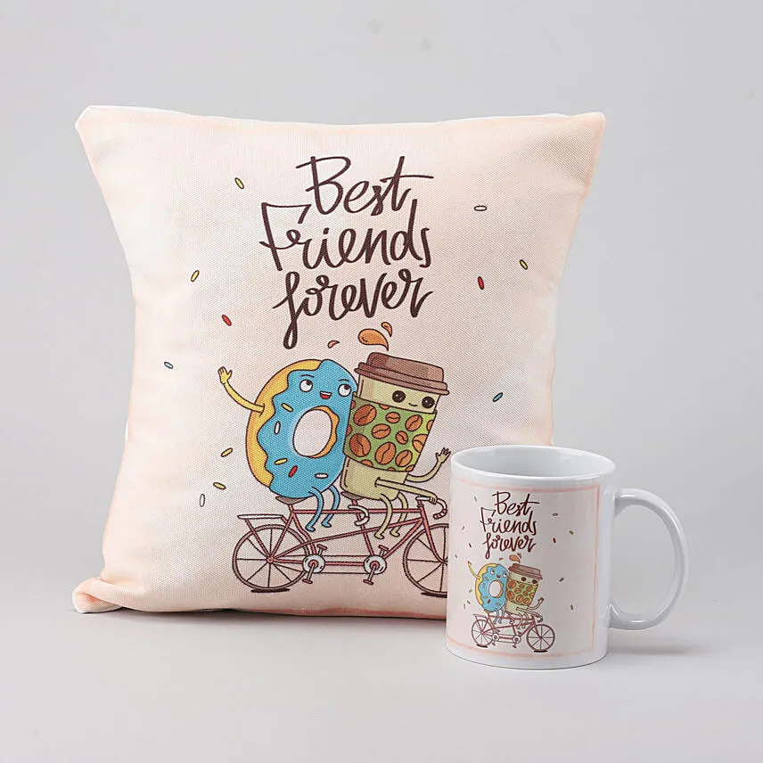 Best Friends Forever Cushion & Mug