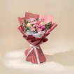 Elegant Blush Garden Bouquet with Roses and Carnations