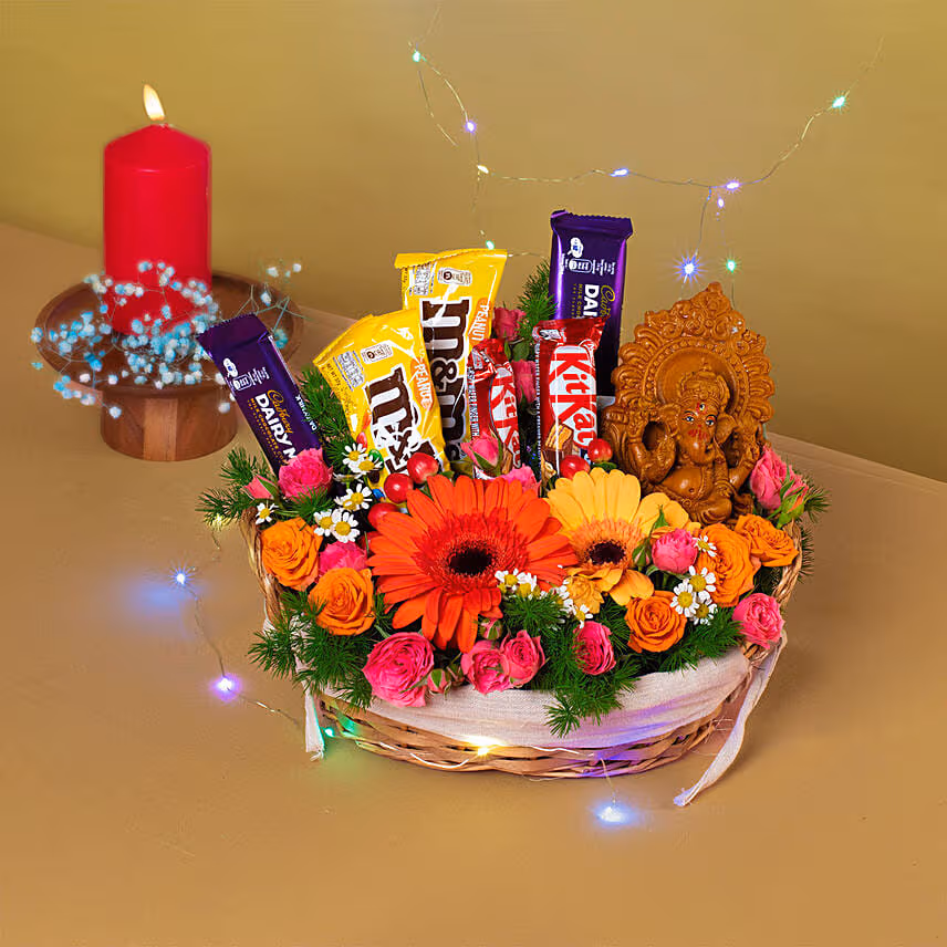Choco Delight Festive Basket Hamper