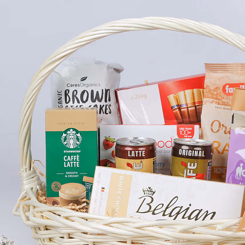Coffee Cookies Chocolates Joy Basket