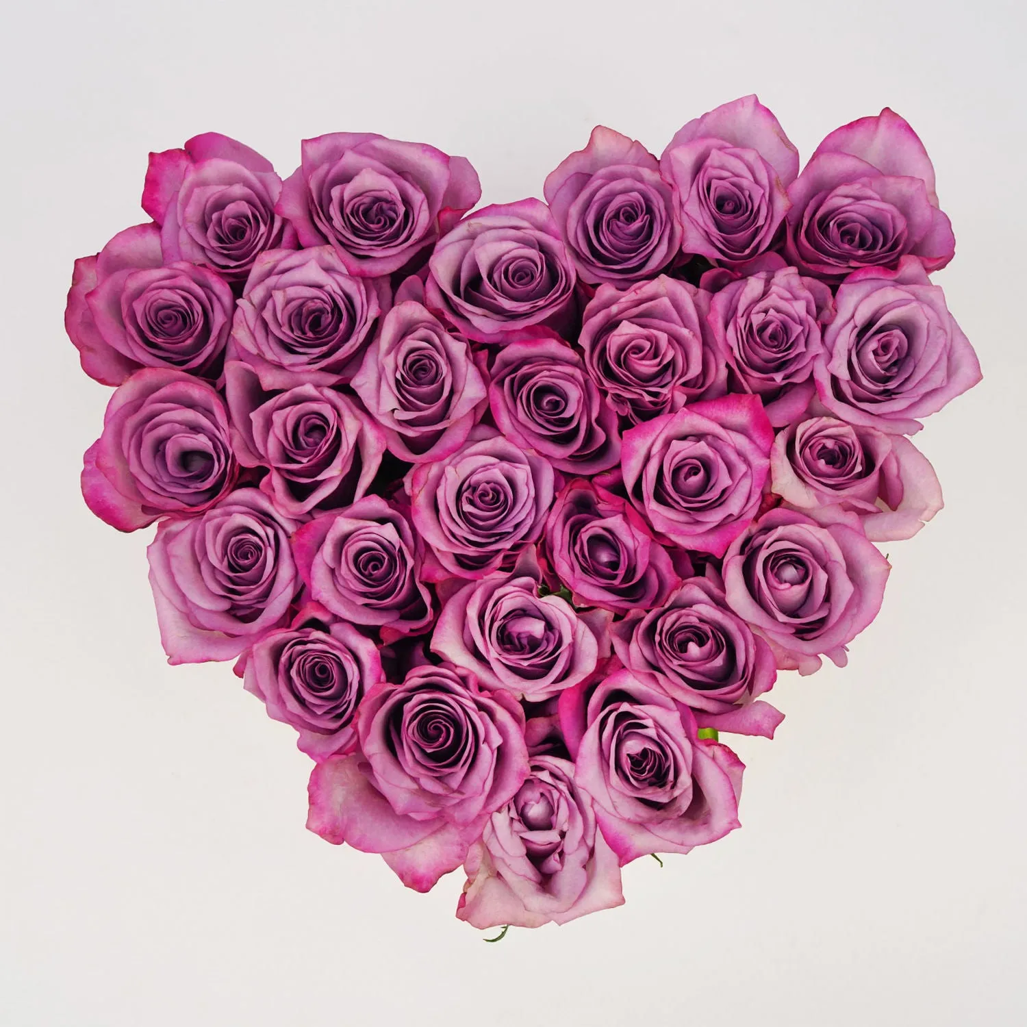 Purple Rose In Heart Shape Box