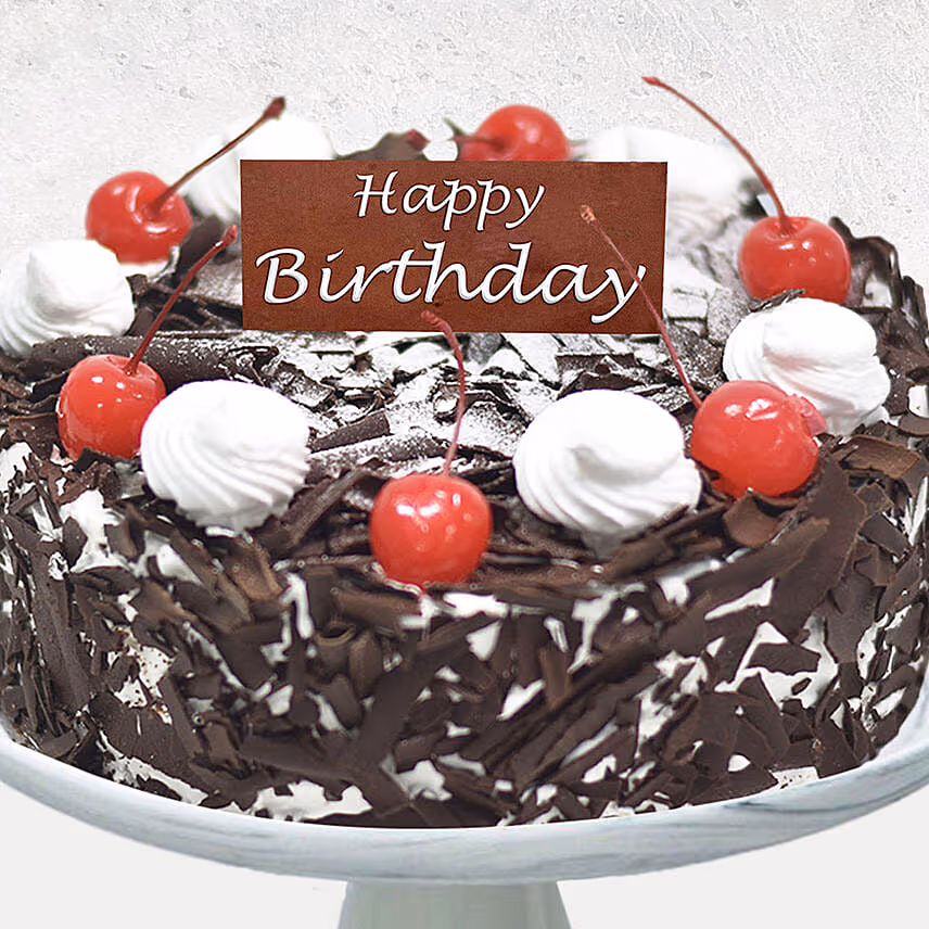 Appetizing Black Forest Cake For Birthday