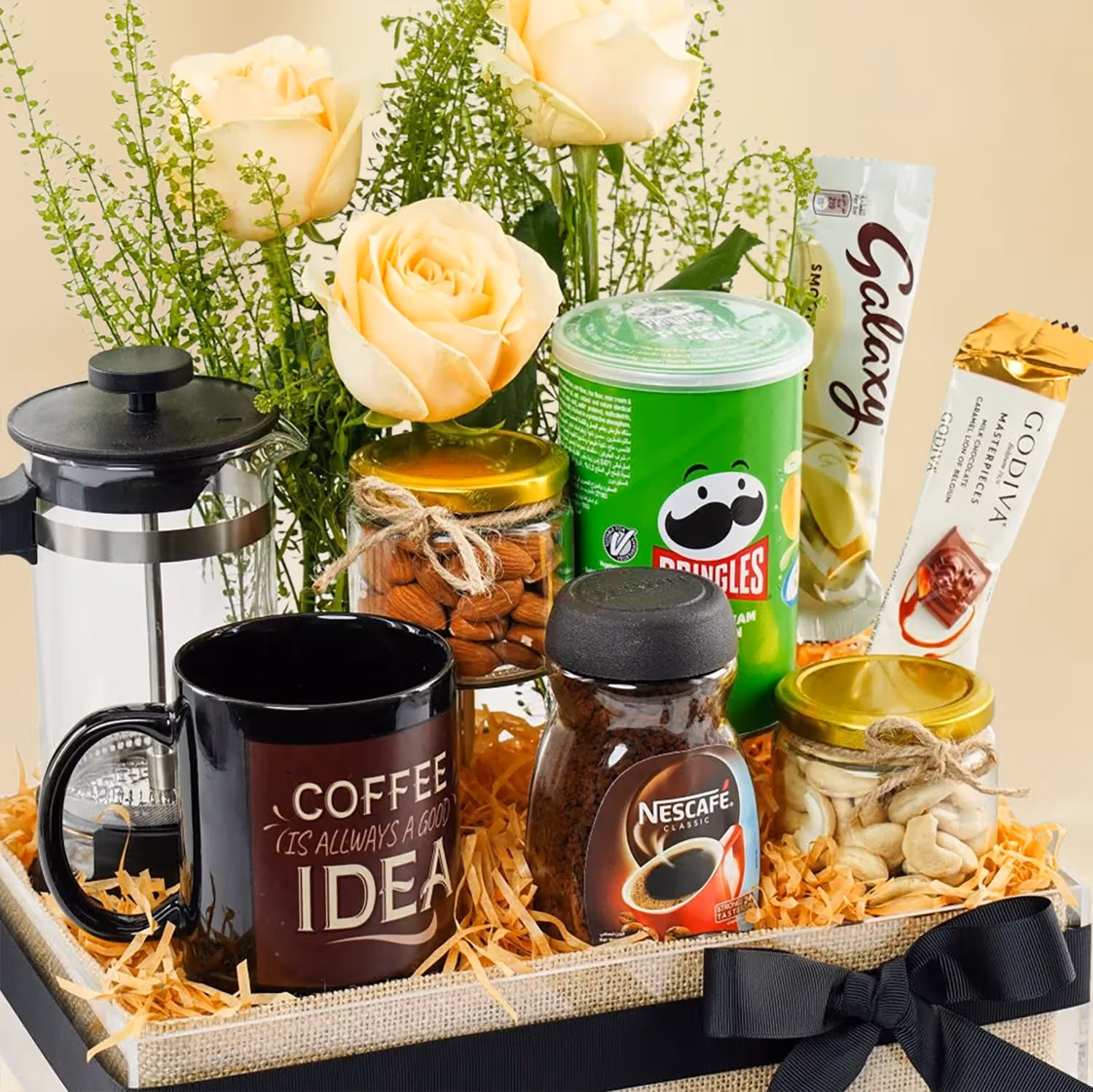 Coffee & Treats Rose Tray