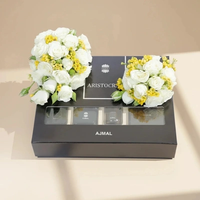 Ajmal Perfume Aristocrat Gift Set for Men with White Rose Radiance