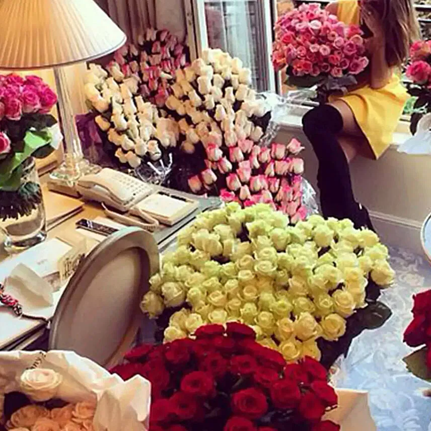 500 Colorful Roses for Valentines Day