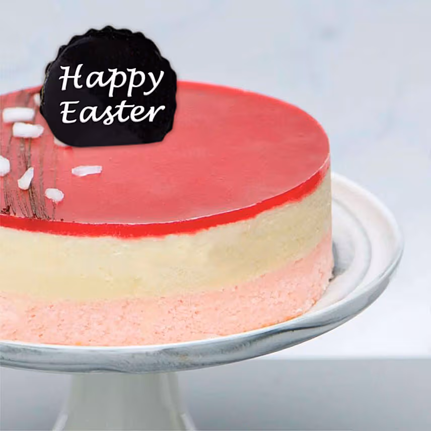 Fresh Raspberry Lychee Rose Cake for Easter