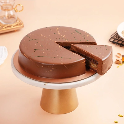 Decadent Dubai Chocolate Pistachio Kunafa Cake - Half Kg