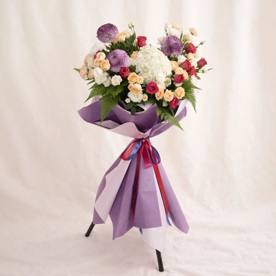 Wishing Excellent Growth Congratulatory Flower Stand
