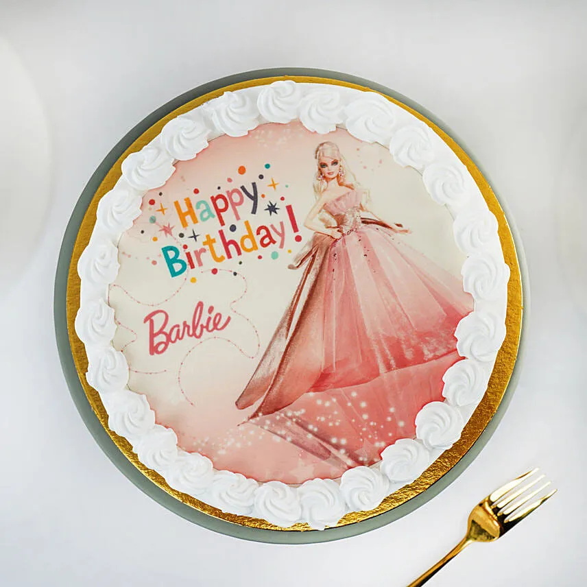 Barbie Birthday Cake Chocolate 8 Inches