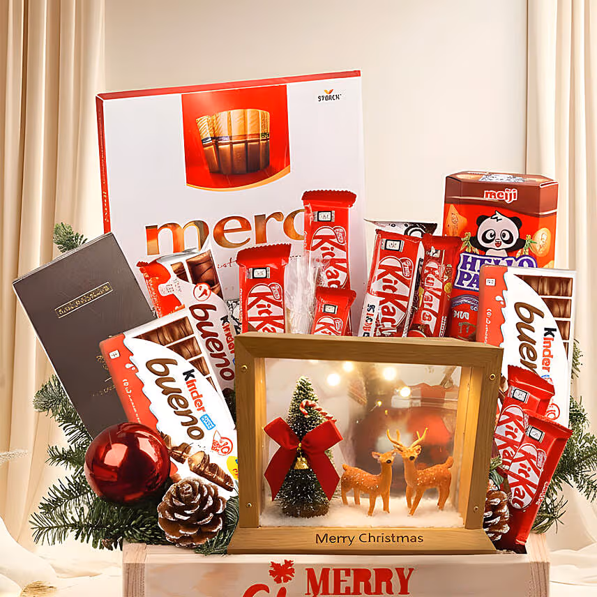 Merry Christmas Chocolates and Santa Tray