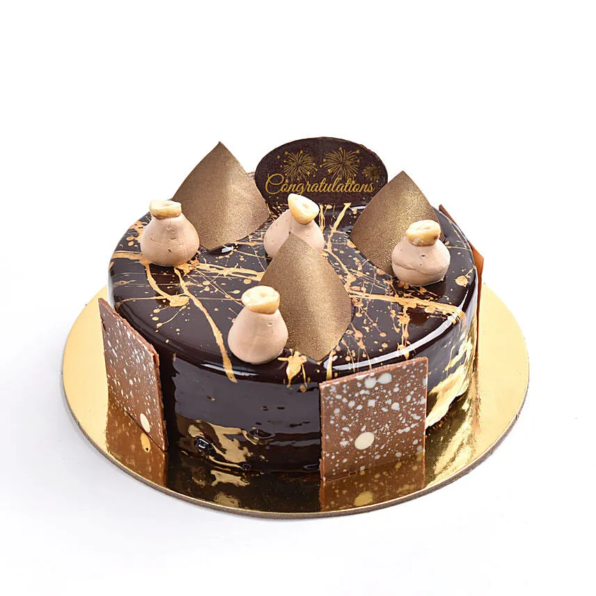 Congratulation Chocolate Hazelnut Cake