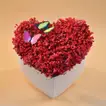 Red Baby Breath Heart Shaped Box