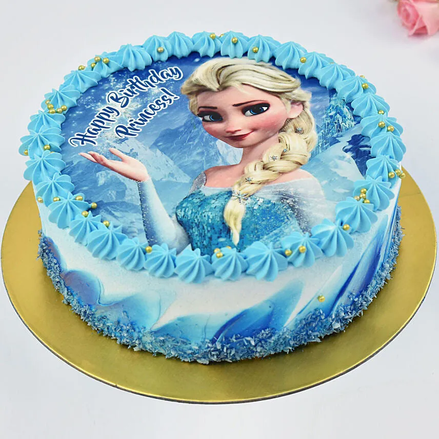 Princess Elsa Birthday Red Velvet Cake One kg