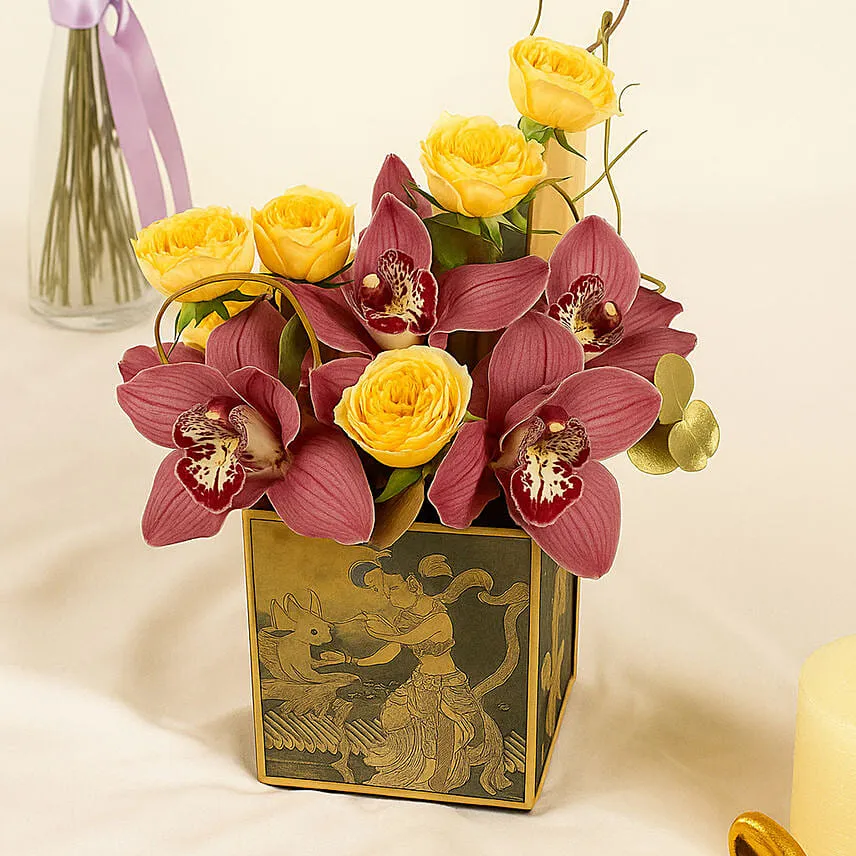 Mid Autumn Blessings Flower Vase
