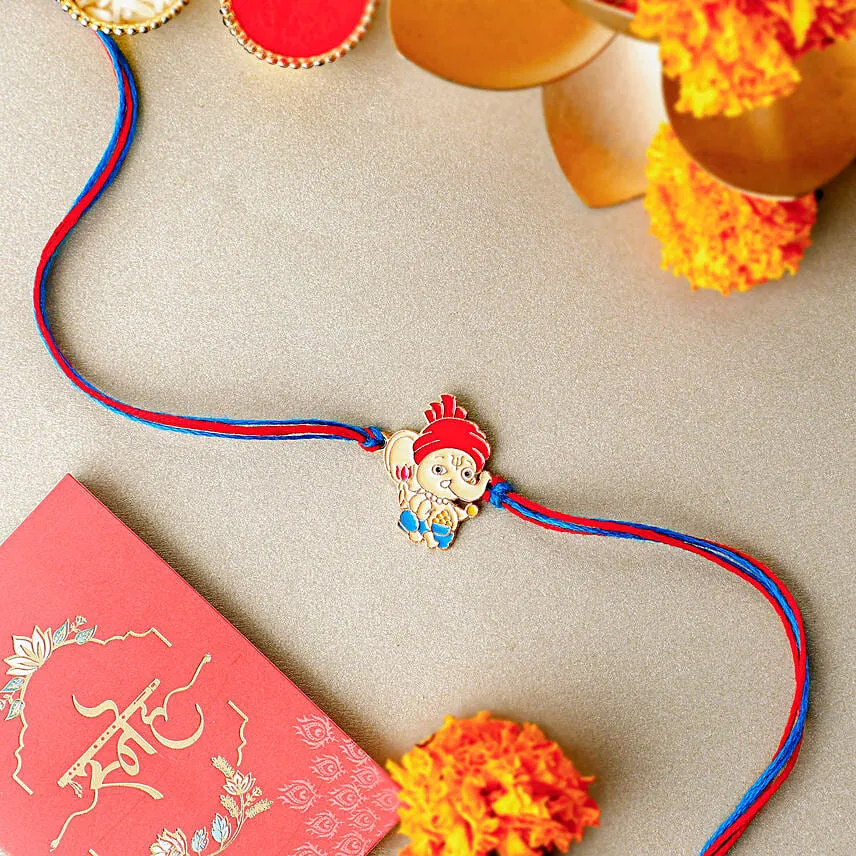 Radiant Ganesha Serenity Rakhi For Kids