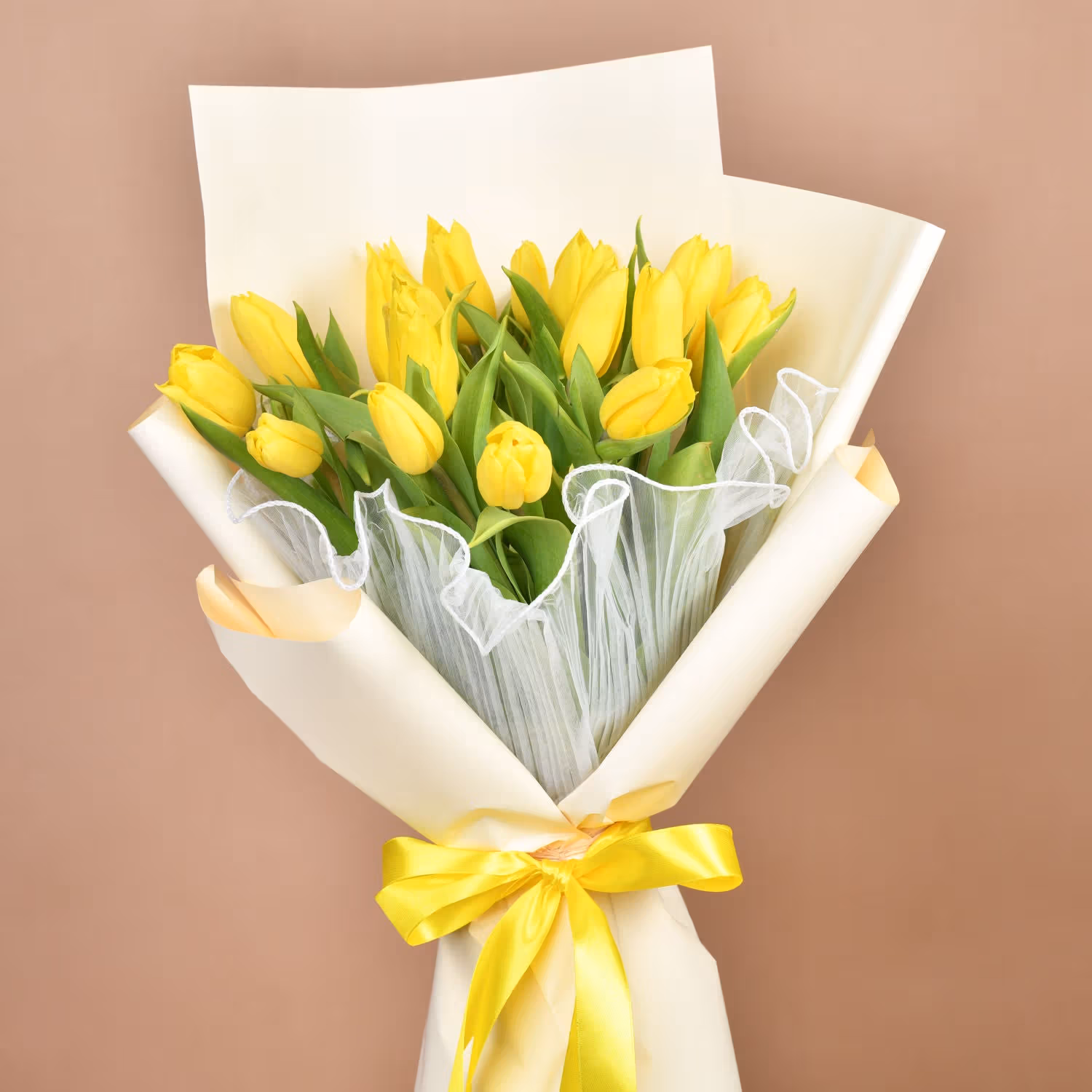 Sun-Kissed Yellow Tulip Bouquet - Elegant Floral Gift