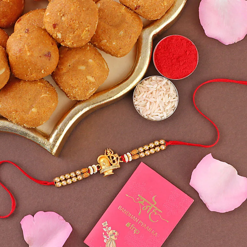 Sneh Shiv Rakhi with Besan Ladoo