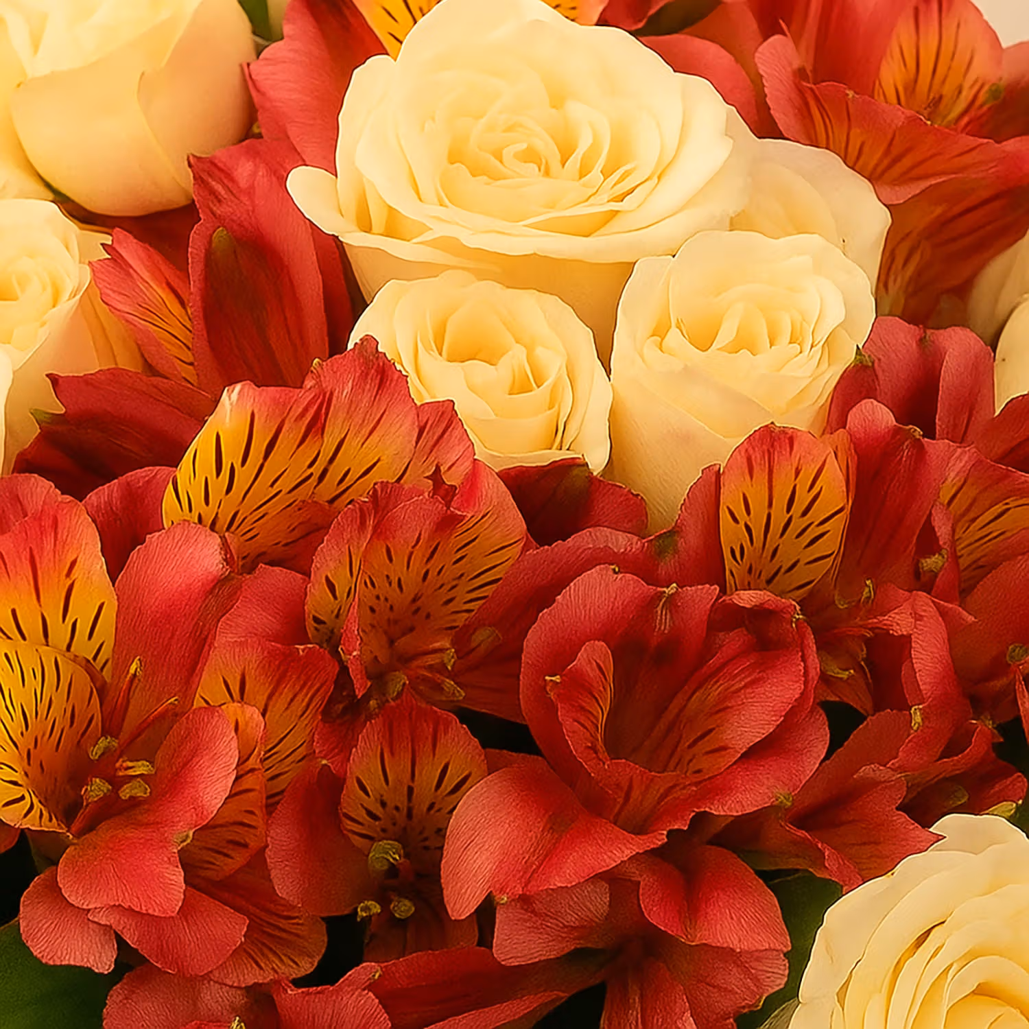 Elegant Baby Rose And Alstroemeria Vase Arrangement