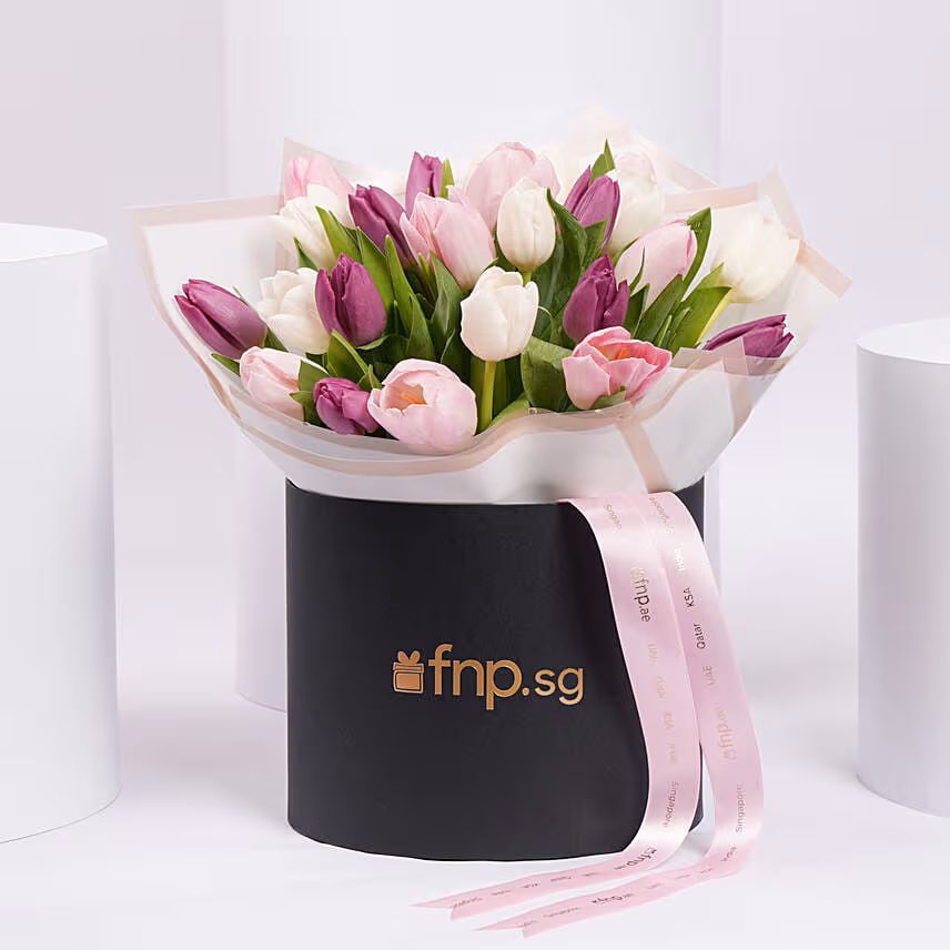 Mothers Love Pretty Tulips Box