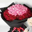 Teddy and 150 Roses Bouquet