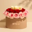 Sweet Valentine Trio - Luxurious 35 Roses in a Pink Oval Box