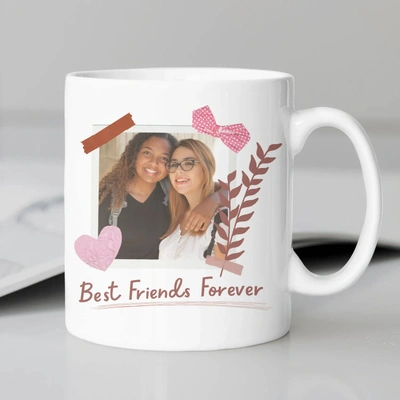 Best Friends Forever - Customizable Ceramic Mug with Photo and Design