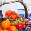 Deluxe Choco Fruit Basket with Gourmet Delights