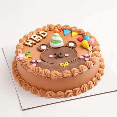 Delicious Teddy Birthday Cake - Chocolate