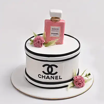 Luxurious Coco Chanel Inspired Couture Chocolate Cake