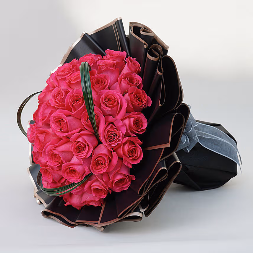 52 Dark Pink Roses for 520 V day