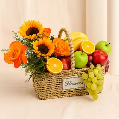 Garden Treat Sunflower N Fruits Basket