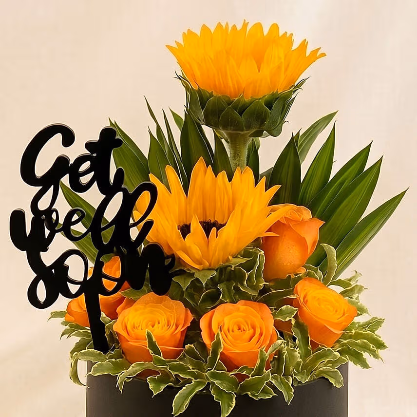 Get Well Soon Flowers Box